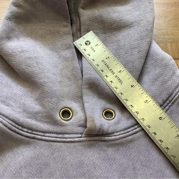 Les Tien Unisex Heavyweight Crew Neck Sweatshirt Size Small Light Purple FLAWS - Picture 9 of 11